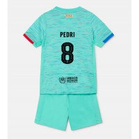 Barcelona Pedri Gonzalez #8 Replika babykläder Tredjeställ Barn 2023-24 Kortärmad (+ korta byxor)